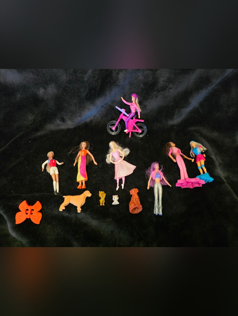 Vintage Lot of 7 McDonald's Barbie Toys & 4 Pet Figurines